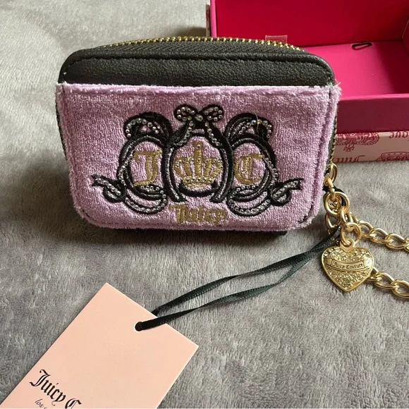 Juicy Couture Wallet Gold Chain Wristlet - Picture 3 of 6